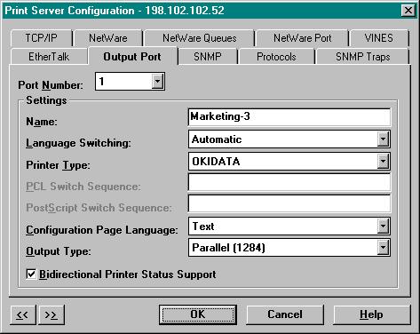Port Number Select the port number you wish to configure. Name Field Enter a descriptive name to identify the port.