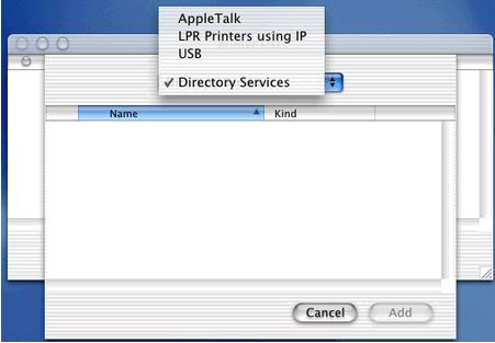 All AppleTalk printers are automatically detected and shown in the Printer List. 3.