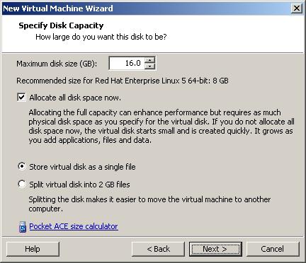 Select Create a new virtual disk. Click Next. 13. Specify Disk File.