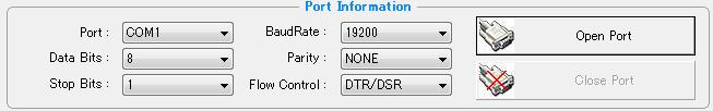 If you use Serial Port, you have to check
