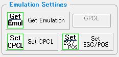 5. Emulation settings Current emulation is shown by Get Emulation.