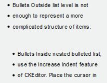The Bulleted List Properties dialog window lets you configure the appearance of the list marker.