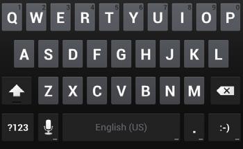 Using the Android Keyboard 2 Touch to enter a space. Touch and hold to switch to another input method. 3 Touch to switch to voice input. Touch and hold to go to the Input options screen.