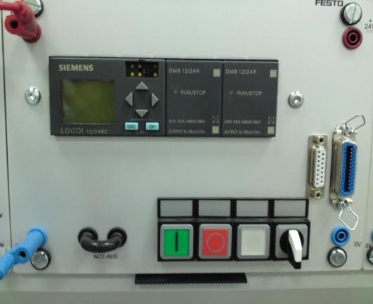 ATE326 PLC Fundamentals 3.5 Lab Activity 1 Objective: To identify the Normally Open and Normally Closed pushbuttons on the LOGO! BASIC Control unit of the Conveyor Belt System. Figure 3.15: LOGO!