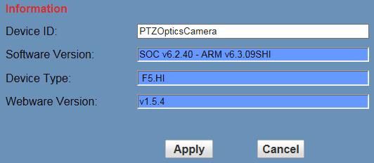 4) RTMP Settings Setting the camera stream, can set up two stream, in the two stream selection control code stream of On, Off, Video, Audio, etc. 5) RTSP Settings Turn On/Off RTSP auth.