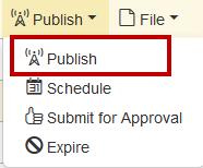 Click on Publish (see Figure 42). Figure 41 - Hover Your Mouse 8. Click on Publish (see Figure 43).