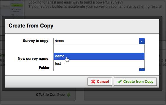 2. Select Create From Copy and choose the