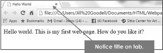 Step 4: To preview your new document, go to the HTML folder and open the helloword.html file. Your browser should open up and your page will appear. Like this: Congratulations!