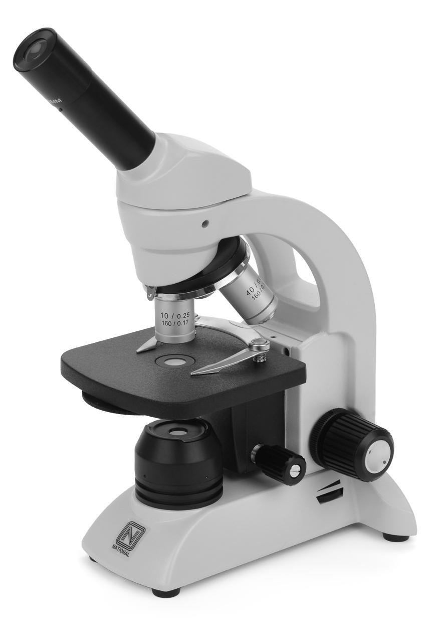 Eyepiece (ocular lens) Eyepiece Locking screw Eyepiece tube Head of microscope Arm