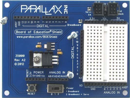 Before you socket the Shield into the Arduino, insert Phillips screws into the Arduino mounting holes that will fit. Screws into Arduino mounting holes.