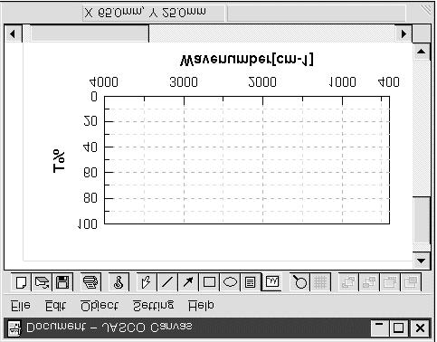 5.4 Method of Inserting a Spectrum A spectrum can be inserted in the following two ways. 5.4.1 Displaying a graph box and opening a spectrum file Click on the Graph button.
