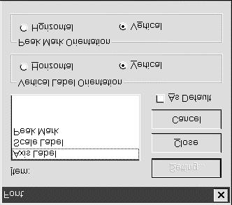 Fig. 5.36 [Font] Dialog Box [Settings]-[Grid ] Used to select display/no display of the grid.