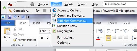 To Create New Dragon Commands and Templates: You can choose one of three methods to