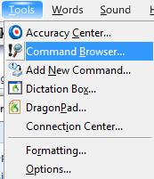 Select Tools >Add New Command (below) to open the MyCommands Editor (below) 2.