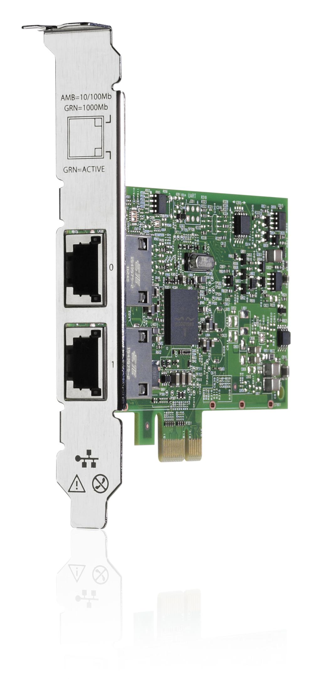 Overview Overview The HPE 332T is a dual-port, low-cost, low profile 1Gb adapter featuring the BCM5720 Broadcom single-chip solution in a PCIe 2.