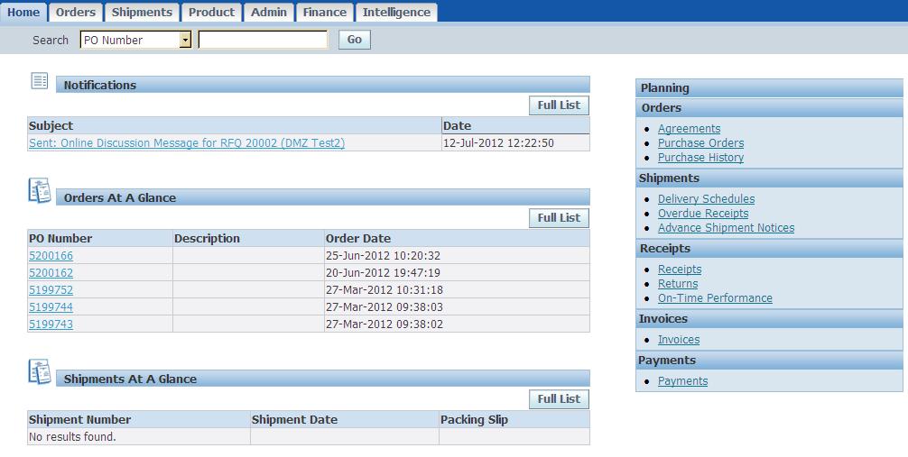 3.3 Shipments at a Glance By clicking on Full List you will see all your Shipments.