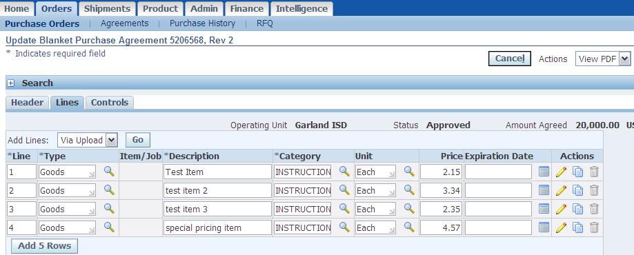 3.4 Adding/Editing Catalog Items, cont d. You may edit existing items or add additional items to the catalog.