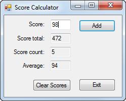 Extra 4-2 Accumulate test score data In this exercise, you ll create a form that accepts one or more scores from the user.