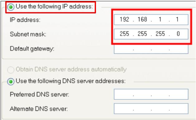 Note: After physical connection, please go to the next two sections for IP address settings. 2.4 IP SETTING AND LAN CONNECTION 1) Network setting for PC.