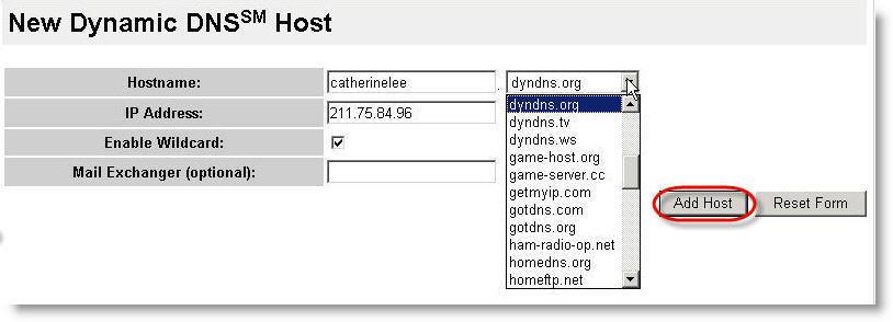 org/account/resetpass/) 4) Enter Username and Password to login. 5) Create Host Name.