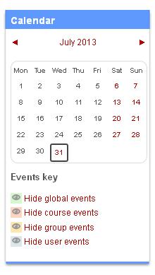 COMMONLY-USED RESOURCES. 1. THE CALENDAR 1.1 The Calendar section displays the following events: General events: these are dates which are important to everyone in the system.