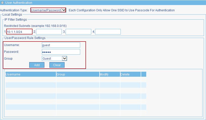 Figure 2-5 Configuration Guest SSID User Authentication Navigate to Configuration > Site (D-Link) > Network (HQ) and select the Upload Configuration option in the left menu.