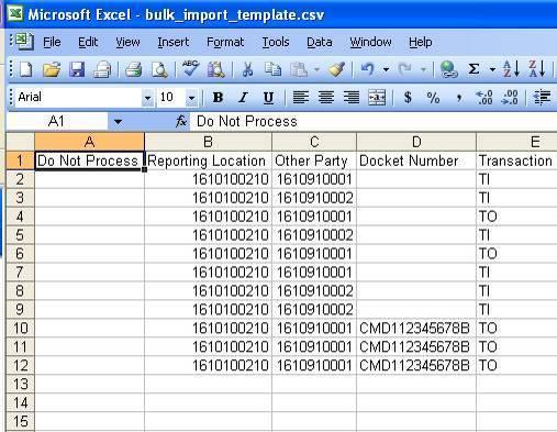 4.3 Download a CSV template, continued 4 Name and Save the file as required.