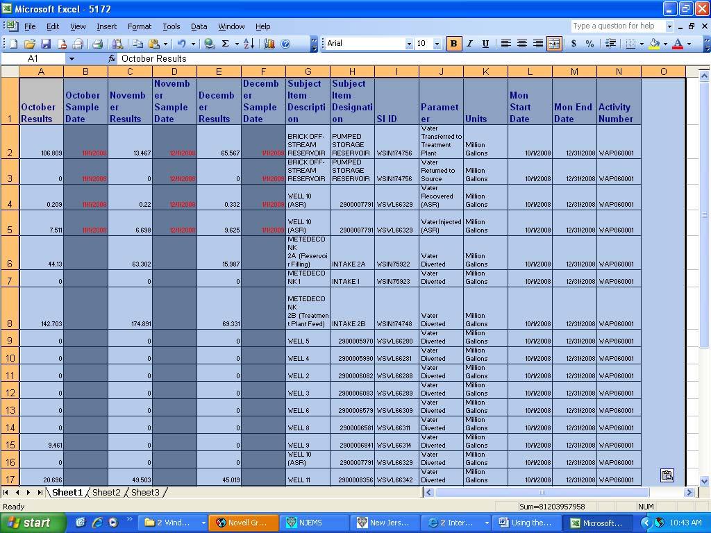 Save your spreadsheet file-note what quarter and activity it s for.