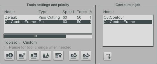 THE CUTTING MODULE The tool selection automatically