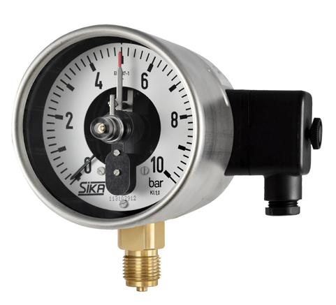 Setting ranges of the limit switches The standards DIN 16 085 (pressure gauges) and DIN 16 196 (thermometers) apply in conjunction with the equipment standards DIN EN 831-1/-3 (pressure gauges) and