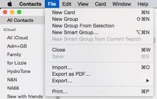 Contacts Create New Group Create Group, give it an