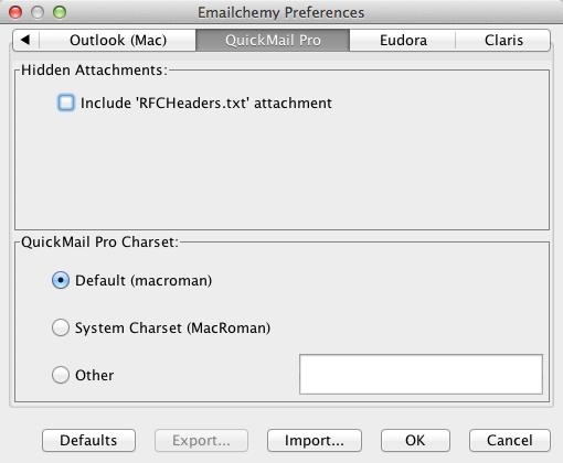 5.9 QUICKMAIL PRO 5.9.1 Hidden Attachments Some versions of QuickMail will, for every file, create an extra attachment containing the original RFC-5322 email headers.