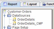 13. Add Sub Report Template 1. A primary data source (OrderDetails.ds) has been added to the report template.