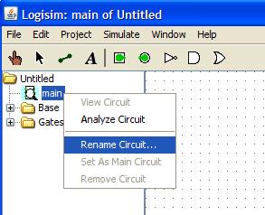of attributes for the object will appear in the lower left corner of the window. Edit the Label attribute and press return when done. 4. Name the circuit.