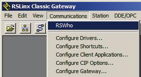 6.2.6. Return to the main window and select Communications RSWho to detect all
