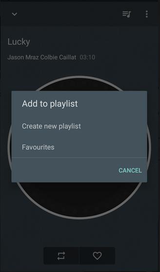 Or you can touch the music you want to add to playlist, touch Menu key