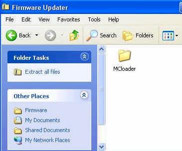 This will open the Firmware folder, highlight the folder Firmware