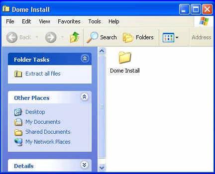 (Picture 2) Double click on the Dome Install folder.