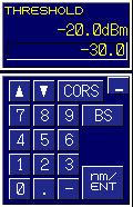 Press the PEAK THRESH TYPE soft key. Each time you press the soft key, the setting toggles between REL and ABS. 2 Measurement Setup Threshold definition mode (REL, ABS) Set the threshold.