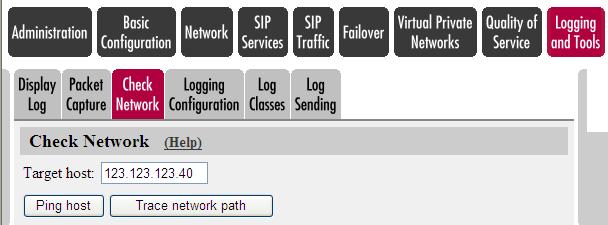 6.4.3 Check Network PING and Trace Route