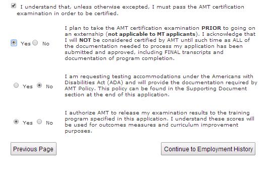 STEP 2: Apply for Certification You must answer all four questions before