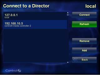 2. Press Select. The Info options bar is displayed. 3. On the Info option bar, choose the Director button.