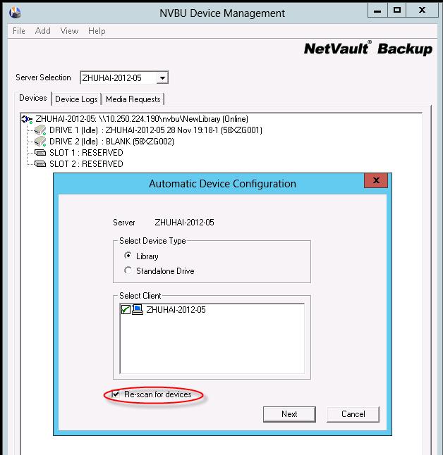 3. In NVBU Device Management menu, click Add - > Auto-Configure Device 4.