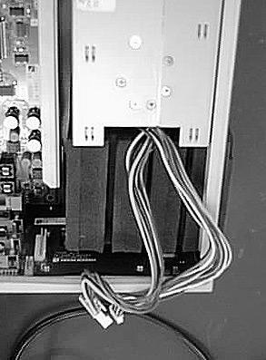 the power cables connected to the motherboard.