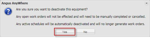 If equipment is replaced, create a new equipment entry n the Equipment list instead f editing the riginal equipment, as this will cause issues with the riginal equipment's wrk rder histry.