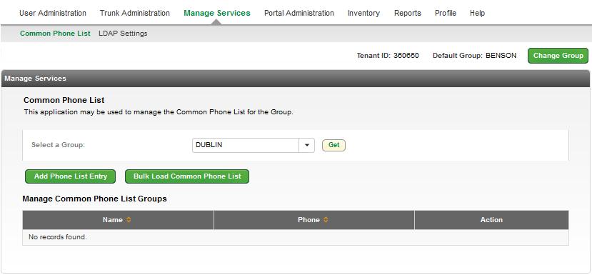 Common Phone List Common Phone List allows you to set up frequently dialed numbers into a directory that can be used by everyone in the Enterprise from the Group Directory option on