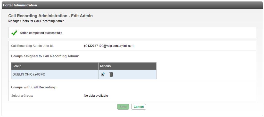 9. All users within Call Recording licenses, appear in the Available Users field.