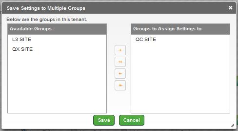 7. After clicking the button on any feature grouping, underlying features will be displayed. 8. Select the appropriate configuration for each feature setting. 9.