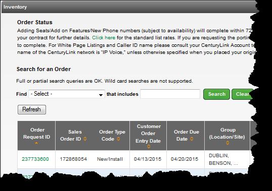 14. An Order Status Detail window will display information about that order, including the Order Status. 15.