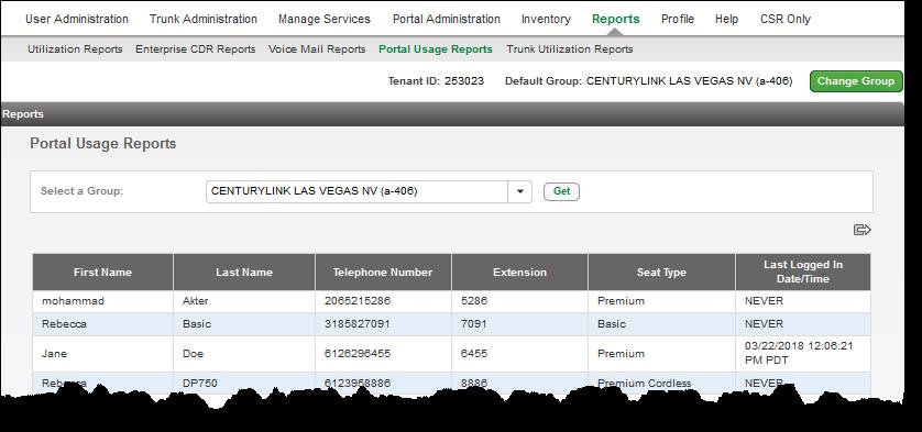 Portal Usage Reports The Portal Usage Report allows you to monitor usage, by end user, for portal access.